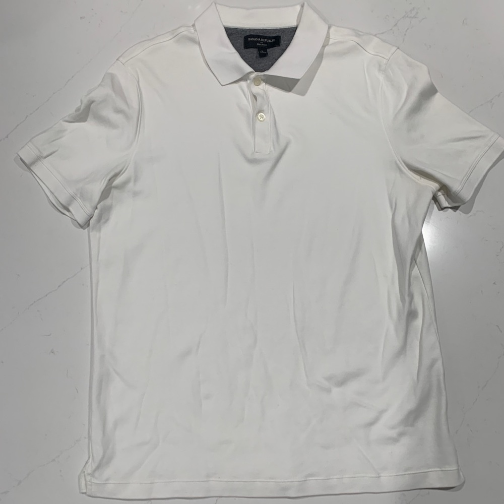 Banana Republic White Dress Polo